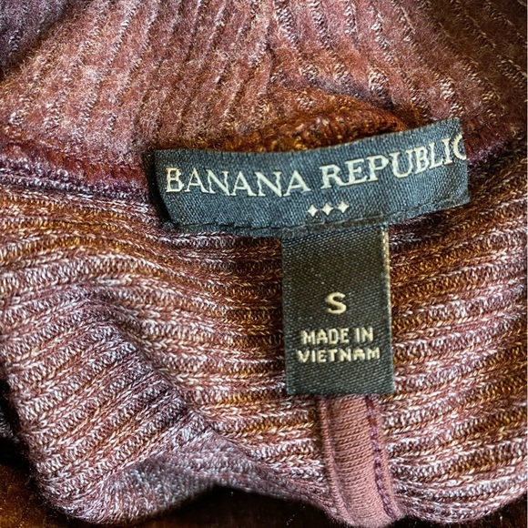 Banana Republic Factory Loungewear Set Small Wine Ribbed Mock Neck Bootcut - Picture 6 of 16